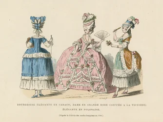 Französische Damenmode, 1780